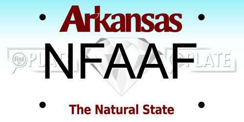 NFAAF Arkansas License Plate