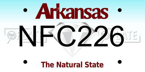 NFC226 Arkansas License Plate