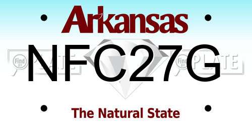 NFC27G Arkansas License Plate