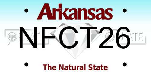 NFCT26 Arkansas License Plate