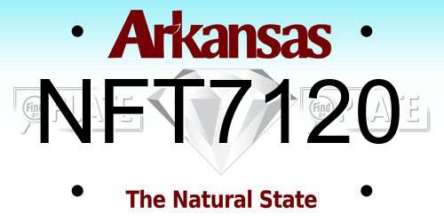 NFT7120 Arkansas License Plate