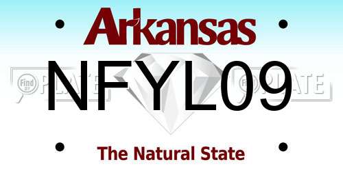 NFYL09 Arkansas License Plate