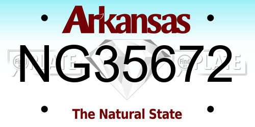 NG35672 Arkansas License Plate