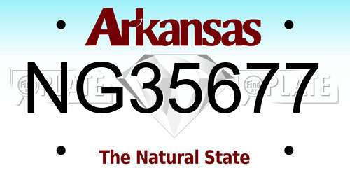NG35677 Arkansas License Plate