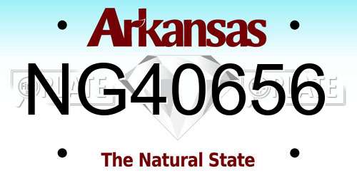NG40656 Arkansas License Plate