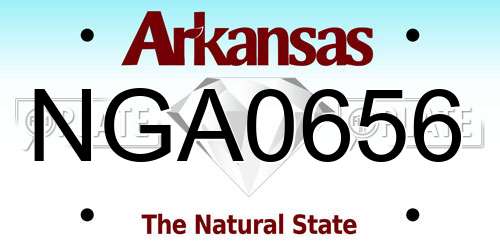 NGA0656 Arkansas License Plate