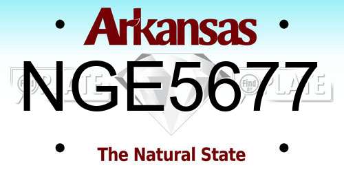 NGE5677 Arkansas License Plate