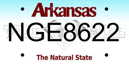 NGE8622 Arkansas License Plate