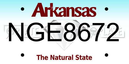 NGE8672 Arkansas License Plate