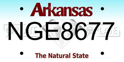 NGE8677 Arkansas License Plate