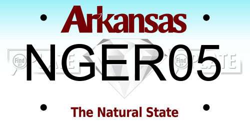 NGER05 Arkansas License Plate