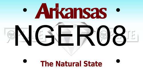 NGER08 Arkansas License Plate