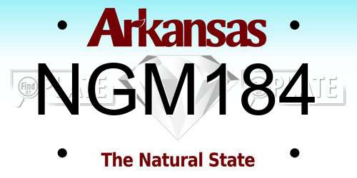 NGM184 Arkansas License Plate