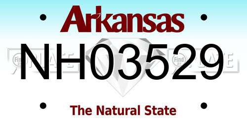 NH03529 Arkansas License Plate