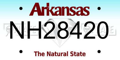 NH28420 Arkansas License Plate