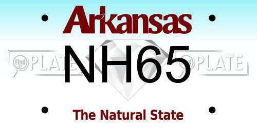 NH65 Arkansas License Plate