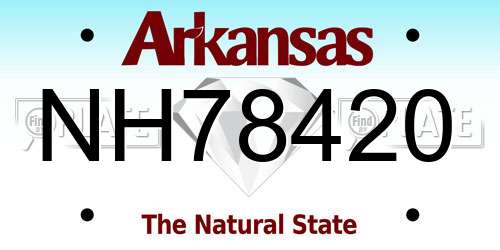 NH78420 Arkansas License Plate