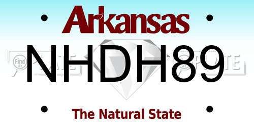 NHDH89 Arkansas License Plate