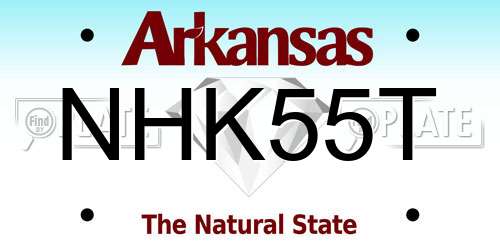 NHK55T Arkansas License Plate