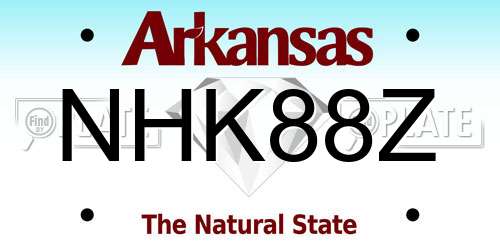 NHK88Z Arkansas License Plate