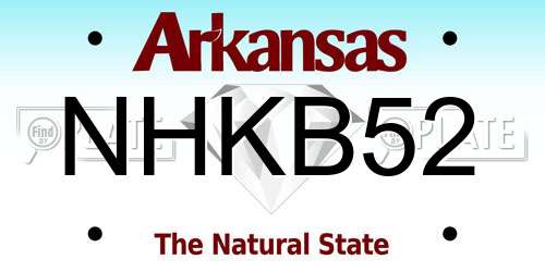 NHKB52 Arkansas License Plate
