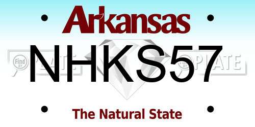 NHKS57 Arkansas License Plate