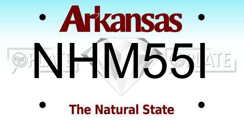 NHM55I Arkansas License Plate