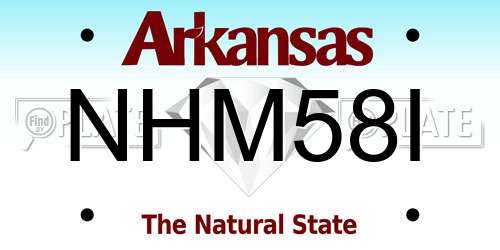 NHM58I Arkansas License Plate