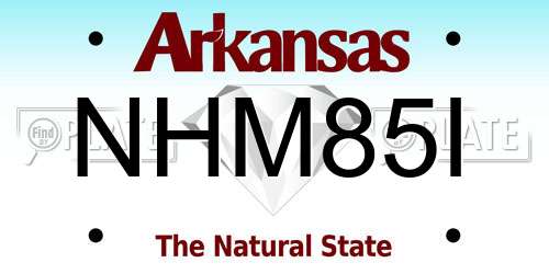 NHM85I Arkansas License Plate