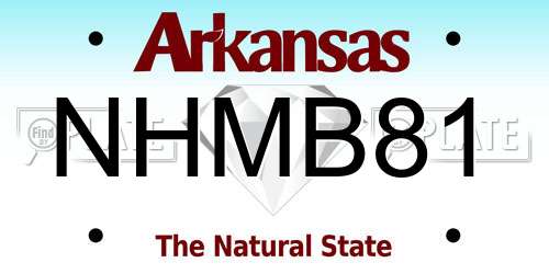 NHMB81 Arkansas License Plate