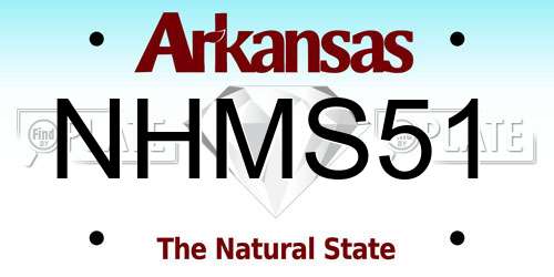 NHMS51 Arkansas License Plate