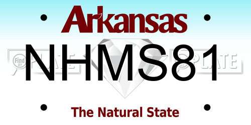 NHMS81 Arkansas License Plate