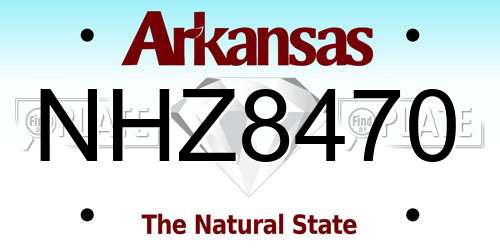 NHZ8470 Arkansas License Plate