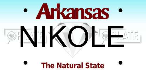 NIKOLE Arkansas License Plate