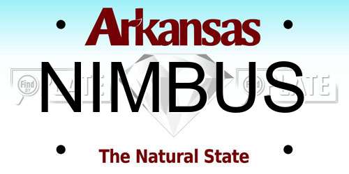 NIMBUS Arkansas License Plate