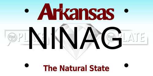 NINAG Arkansas License Plate