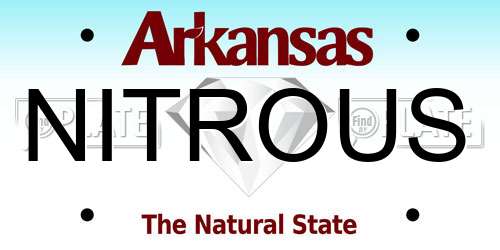 NITROUS Arkansas License Plate