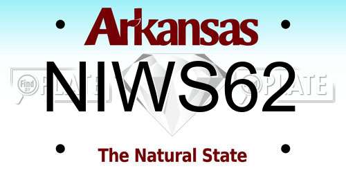 NIWS62 Arkansas License Plate