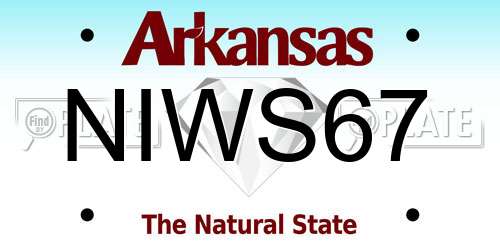 NIWS67 Arkansas License Plate
