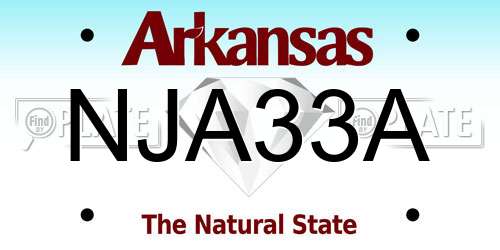 NJA33A Arkansas License Plate