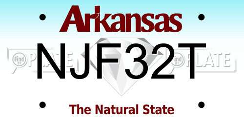 NJF32T Arkansas License Plate
