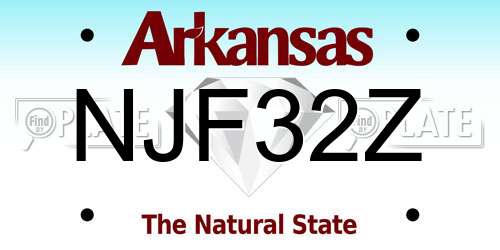 NJF32Z Arkansas License Plate