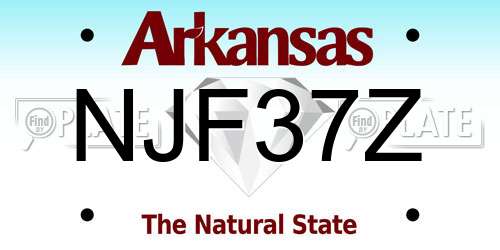 NJF37Z Arkansas License Plate
