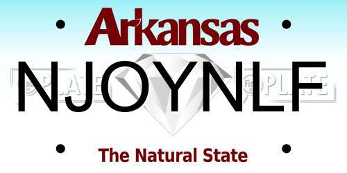 NJOYNLF Arkansas License Plate
