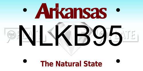 NLKB95 Arkansas License Plate