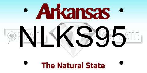 NLKS95 Arkansas License Plate