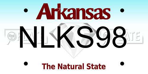 NLKS98 Arkansas License Plate