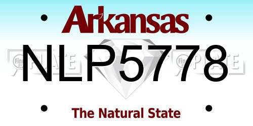 NLP5778 Arkansas License Plate