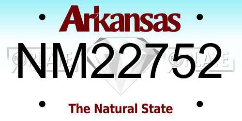 NM22752 Arkansas License Plate