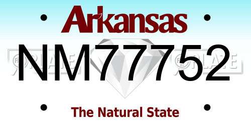 NM77752 Arkansas License Plate